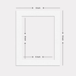 Ak Frames 10X8 White Picture Mounts To Fit 8X6 Aperture Size - Mount Board Only (No Frame Included) - thumbnail 3