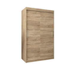 Arte Tokyo Contemporary 2 Sliding Door Wardrobe 5 Shelves 2 Rails Oak Sonoma Effect (H)2000mm (W)1200mm (D)620mm - thumbnail 1
