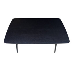 Bo Living Goran 6 Seater Solid Wood Dining Table - Black Stained Oak Dining Table For A Modern Dining Room - Solid Rubberwood - thumbnail 6