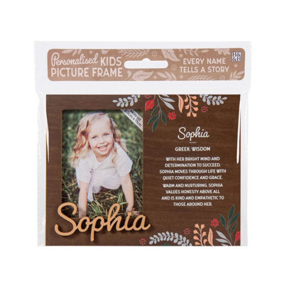 History & Heraldry Pre-Personalised Picture Frame With Child's Name And Meaning - Sophia - For 8.5 X 11Cm Photo - Over 90 Titles Available - image 1