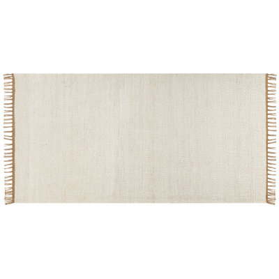 Beliani Rug Lunia Light Beige 80 X 150 Cm Jute - image 1