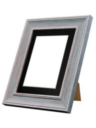Frames By Post Scandi Distressed Blue Frame With Black Mount For Image Size A4 - thumbnail 4