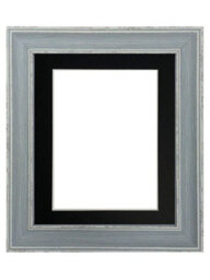 Frames By Post Scandi Distressed Blue Frame With Black Mount For Image Size A4 - thumbnail 1
