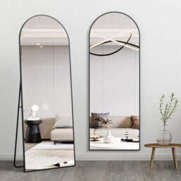 Cassilando Black Arch Frame 162X53Cm Full Length Mirror/standing Wall Mirror For Standing Hanging Or Leaning Use - thumbnail 3