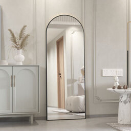Cassilando Black Arch Frame 162X53Cm Full Length Mirror/standing Wall Mirror For Standing Hanging Or Leaning Use - thumbnail 6