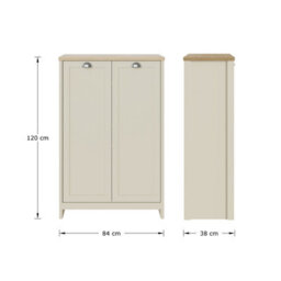 Gfw Lancaster 2 Door Shoe Cabinet Cream - thumbnail 8