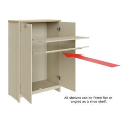 Gfw Lancaster 2 Door Shoe Cabinet Cream - thumbnail 7