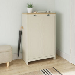 Gfw Lancaster 2 Door Shoe Cabinet Cream