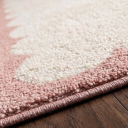 Livabliss Fossay Shaggy-Washable Ivory Pink Modern High Pile Living Bedroom Rug 160 X 213 Cm Easy Care, Non Shedding - thumbnail 3