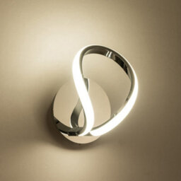 Harper Living Halo Led Wall Light With Toggle Switch, Polished Chrome Finish, Warm White (3000K) - thumbnail 2