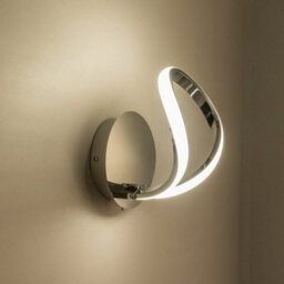 Harper Living Halo Led Wall Light With Toggle Switch, Polished Chrome Finish, Warm White (3000K) - thumbnail 4