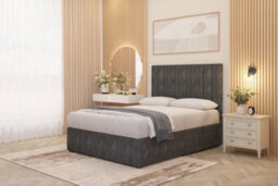 Somnior Beds Somnior Alexas Divan Bed Set With Midnight Pocket Sprung Mattress And Headboard Charcoal Tweed - thumbnail 4