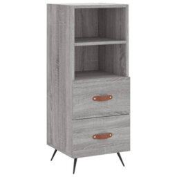 Berkfield Highboard Grey Sonoma 34.5X34X180 Cm Engineered Wood - thumbnail 5