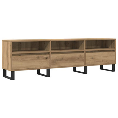 Berkfield Sturdy Tv Cabinet Artisan Oak 150X30X44.5 Cm Engineered Wood - image 1