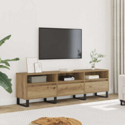 Berkfield Sturdy Tv Cabinet Artisan Oak 150X30X44.5 Cm Engineered Wood - thumbnail 3
