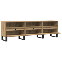 Berkfield Sturdy Tv Cabinet Artisan Oak 150X30X44.5 Cm Engineered Wood - thumbnail 5