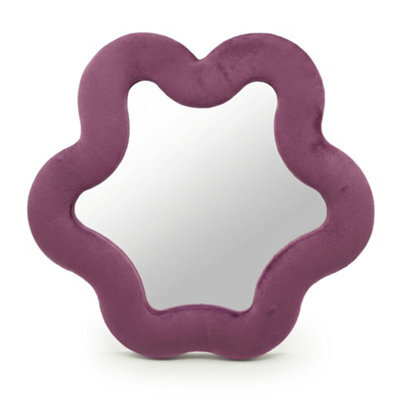 Serenityy Soft Squiggly Star Mirror Mauve - Velvet Frame - 33 X 31 X 2.3 Cm - image 1