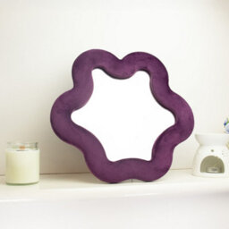Serenityy Soft Squiggly Star Mirror Mauve - Velvet Frame - 33 X 31 X 2.3 Cm - thumbnail 2