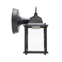 Thehotsale E27 Glass Square Lantern Shade Outdoor Waterproof Metal Wall Light With Black Circular Base - thumbnail 7