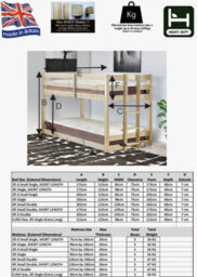 Strictly Beds And Bunks Wiltshire Heavy Duty Low Pine Bunk Bed, 3Ft Single - thumbnail 2