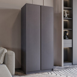 Seconique Malvern Trio Bedroom Set Wardrobe Chest Of Drawers Bedside Grey Finish - thumbnail 3