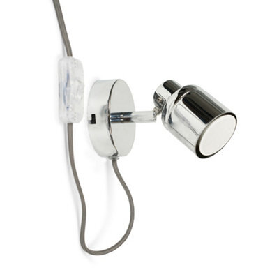 Valuelights Benton Chrome Plug In Wall Spotlight - image 1