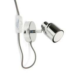 Valuelights Benton Chrome Plug In Wall Spotlight