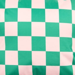 icon Indoor And Outdoor Checkerboard Waterproof Filled Cushion Green 4X - thumbnail 7
