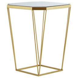Beliani Glam Side Tables Set Of 2 - Gold Base, Mirrored Glass Tops, Octagonal - thumbnail 5