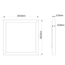 GoodHome Wundt Matt White Aluminium Effect Square Cool, Natural & Warm White Light Panel (L)300mm - thumbnail 9