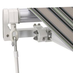 Sundaze 3 X 2.5M Manual Awning Retractable Garden Patio Canopy Sun Shade Shelter With Fittings And Crank Handle Multi-Stripe - thumbnail 4