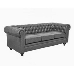 Furniture in Fashion Hertford Faux Leather 3 + 2 Seater Sofa Set In Vintage Grey - thumbnail 3