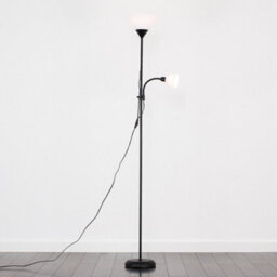 Valuelights Mozz Black Mother And Child Floor Lamp With Warm White Bulbs - thumbnail 3