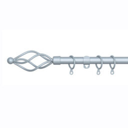A.unique Home Small Twisted Metal Extendable Curtain Pole With Rings And Fittings (13/16mm). - thumbnail 1