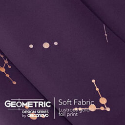 Deconovo Blackout Eyelet Curtains, Gold Constellation Printed Curtains For Bedroom, 46 X 72 Inch(W X L), Dark Purple, 2 Panels - thumbnail 5