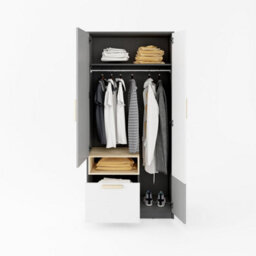 Arte Pok Children's Hinged Door Wardrobe With Drawer (H)1930mm (W)900mm (D)510mm - thumbnail 2