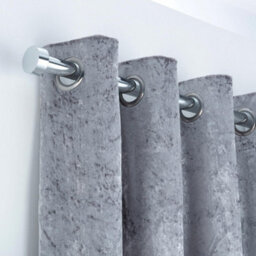 A.unique Home Stud End Metal Extendable Curtain Pole With Rings And Fittings (25/28mm) - Nickel, 180Cm - 340Cm Approx - thumbnail 4