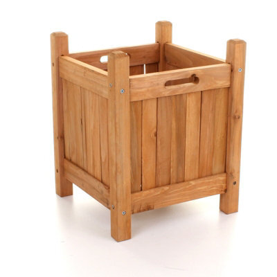 Groundlevel Contemporary Wooden Garden Planter - Small - image 1