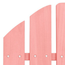 Walplus Garden Adirondack Rocking Chair Solid Fir Wood Pink - thumbnail 5