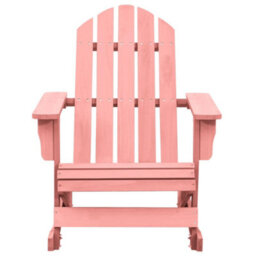 Walplus Garden Adirondack Rocking Chair Solid Fir Wood Pink - thumbnail 2