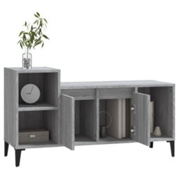Berkfield Tv Cabinet Grey Sonoma 100X35X55 Cm Engineered Wood - thumbnail 4