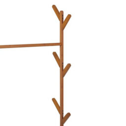 Bamboo Clothes Rail Rack Garment Hanging Stand Corner Open Wardrobe - thumbnail 6