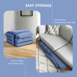 Costway 2 In 1 Folding Lazy Sofa Lounger Floor Gaming Armchair Bed Recliner Adjustable - thumbnail 6
