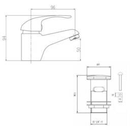 Veebath Linx 400mm Corner Vanity Unit High Gloss White With Basin + Basin Mixer - thumbnail 4