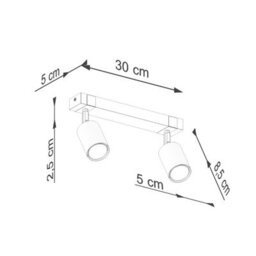 Sollux Lighting Fager Steel/natural Wood Black 2 Lights Scandinavian Ceiling Lamps - thumbnail 3