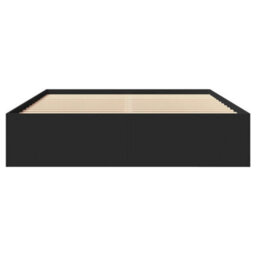 Berkfield Bed Frame Without Mattress Black 150X200 Cm King Size Engineered Wood - thumbnail 5
