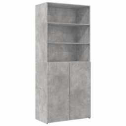 Berkfield Storage Cabinet Concrete Grey 80X42.5X225 Cm Engineered Wood - thumbnail 6