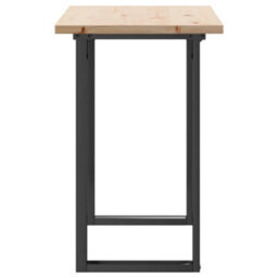 Berkfield Dining Table O-Frame 100X50X75.5 Cm Solid Wood Pine And Steel - thumbnail 5