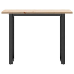 Berkfield Dining Table O-Frame 100X50X75.5 Cm Solid Wood Pine And Steel - thumbnail 4