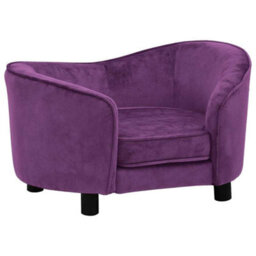 Berkfield Sturdy Dog Sofa Burgundy 69X49X40 Cm Plush - thumbnail 1